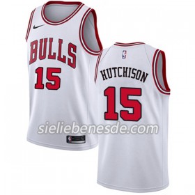 Herren NBA Chicago Bulls Trikot Chandler Hutchison 15 Nike Weiß Swingman